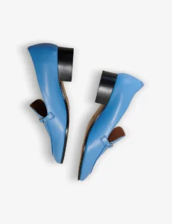 Maje Filika Leather Loafers -Manolo Blahnik Store R04101787 BLEUS ALT03