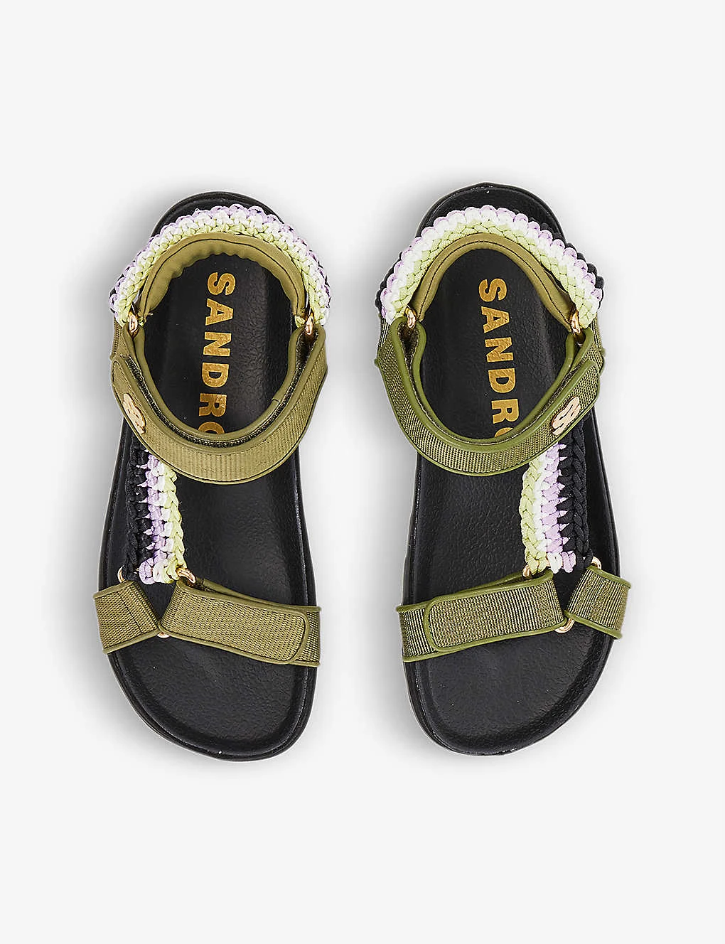 Sandro Olinpia Striped Braided-strap Woven Sandals 2 Sandro Olinpia Striped Braided-strap Woven Sandals - Image 2