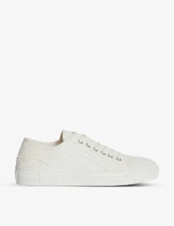 CLAUDIE PIERLOT Agile Panelled Cotton-canvas Low-top Trainers