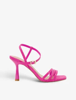 Dune Magnum Ankle-strap Leather Heeled Sandals