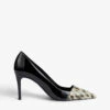 Emberlynn Leopard-print Patent-leather Courts