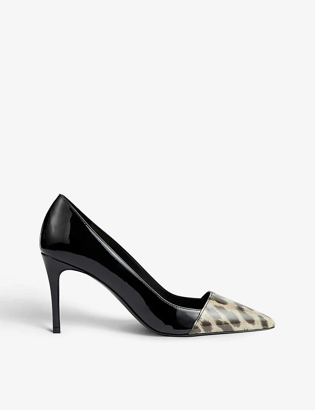 Emberlynn Leopard-print Patent-leather Courts 1 Emberlynn Leopard-print Patent-leather Courts
