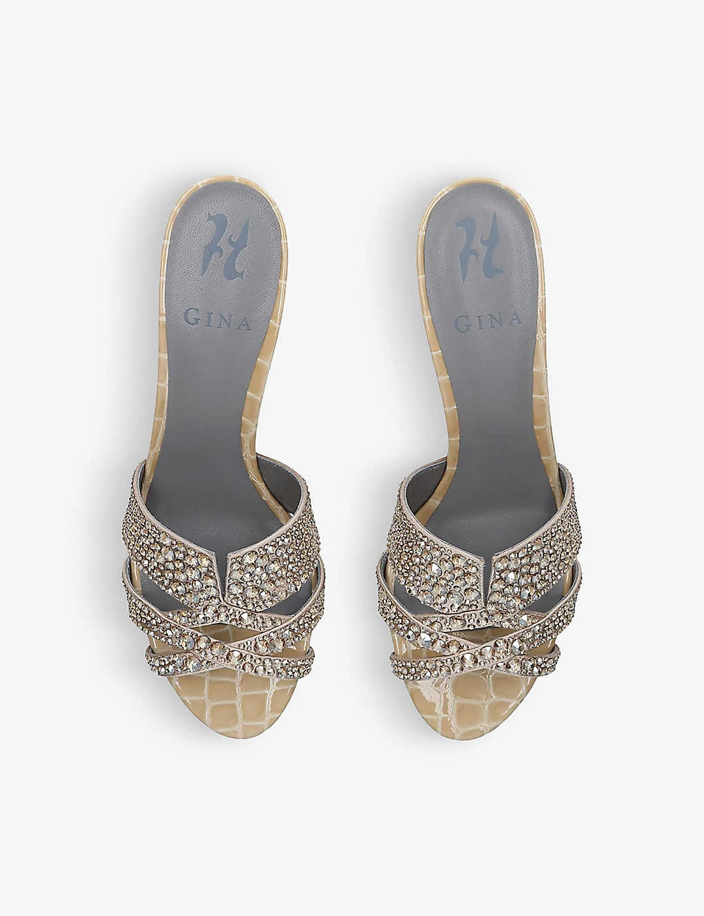 Orsay Crystal-embellished Leather Heeled Sandals 2 Orsay Crystal-embellished Leather Heeled Sandals - Image 2