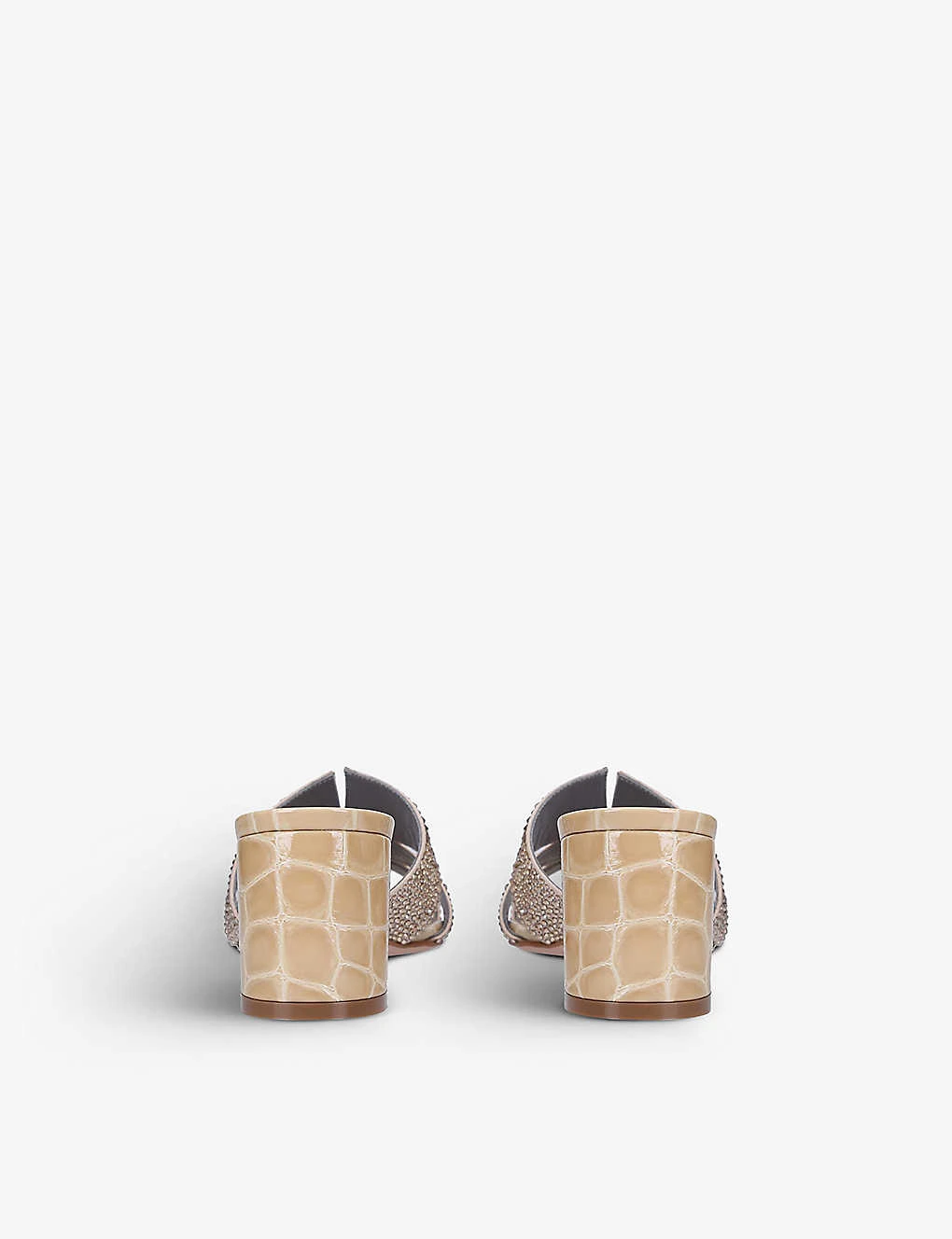 Orsay Crystal-embellished Leather Heeled Sandals 4 Orsay Crystal-embellished Leather Heeled Sandals - Image 4