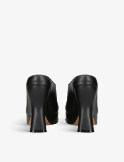 Loewe Terra Curved-heel Leather Heeled Mules -Manolo Blahnik Store R04107231 BLACK ALT03