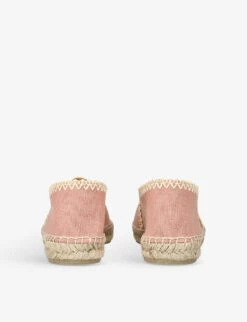 Castañer Kellen Embroidered-stitching Woven Espadrilles 7 Castañer Kellen Embroidered-stitching Woven Espadrilles -Manolo Blahnik Store R04109637 PINK ALT03