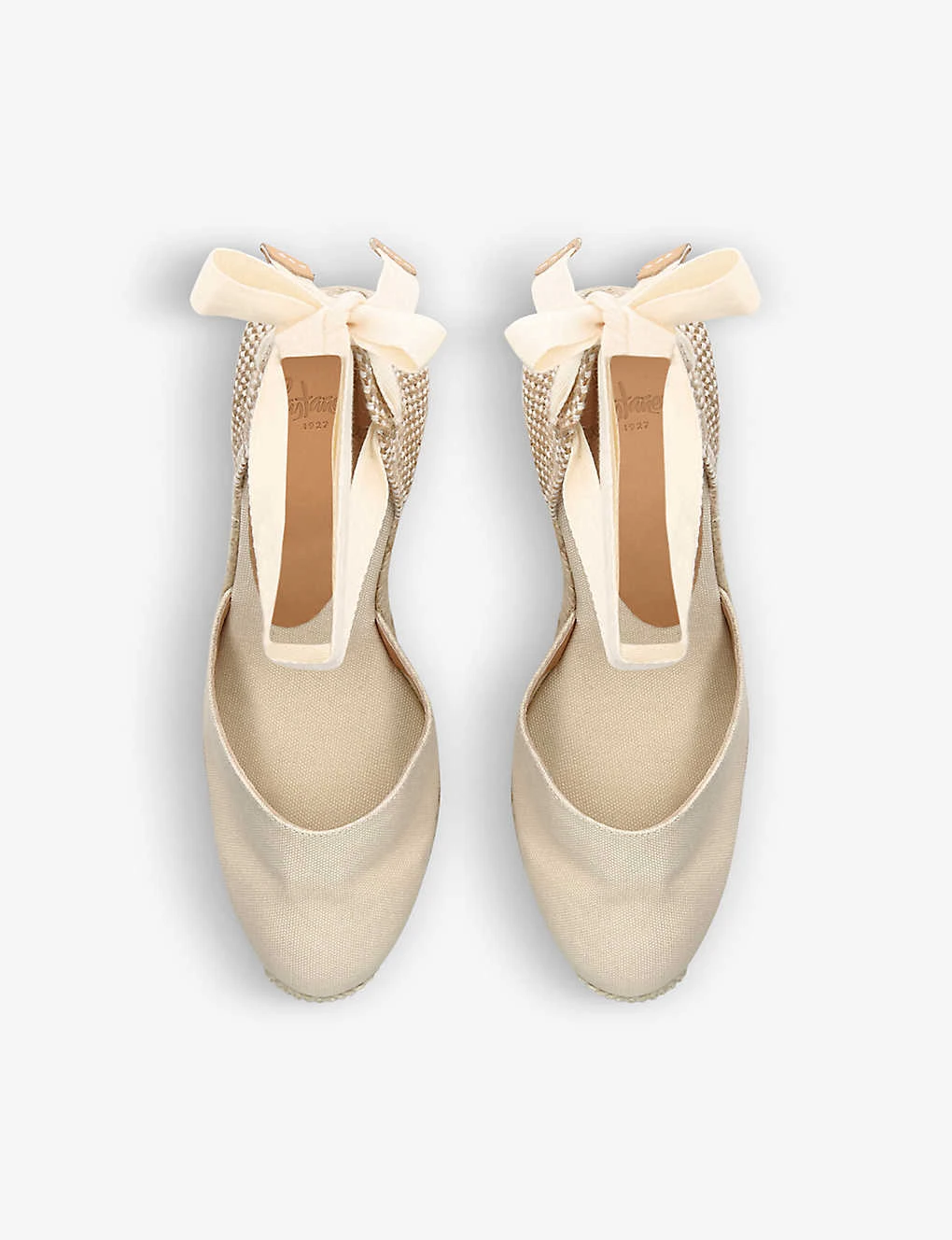 Castañer Carina Self-tie Cotton Wedge Espadrilles 2 Castañer Carina Self-tie Cotton Wedge Espadrilles - Image 2