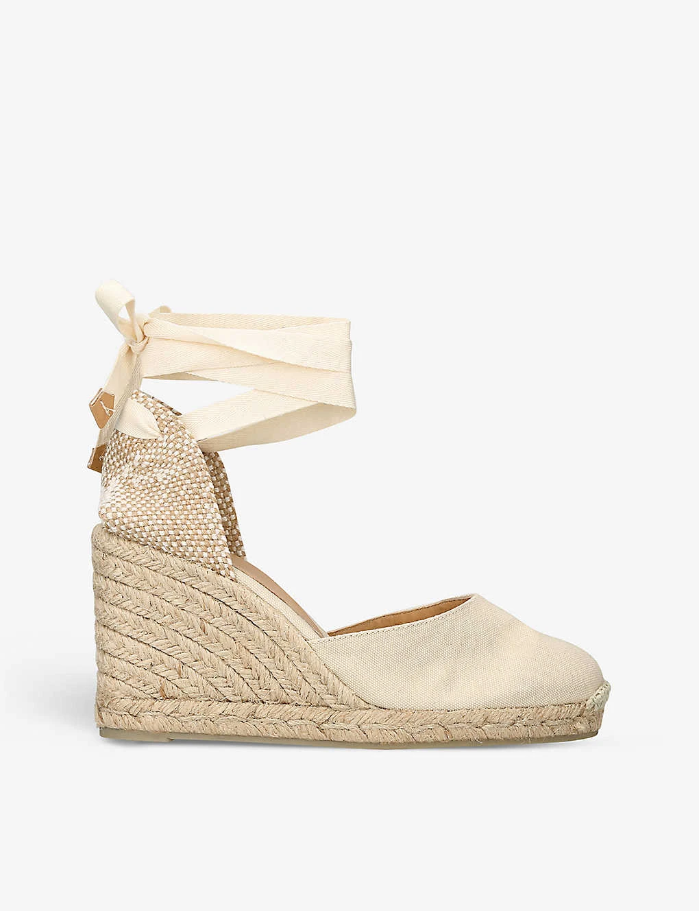Castañer Carina Self-tie Cotton Wedge Espadrilles 1 Castañer Carina Self-tie Cotton Wedge Espadrilles