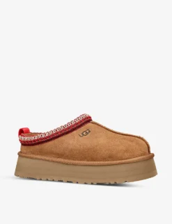 Ugg Tazz Suede And Shearling Slippers -Manolo Blahnik Store R04110623 TAN ALT02
