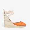 Manebi Hamptons Contrast-stitch Suede Heeled Espadrilles