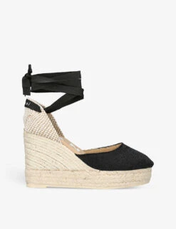 Manebi La Havana Closed-toe Organic-hemp Wedge Espadrilles