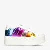 Kurt Geiger London Laney Pumped Platform-sole Striped Leather Low-top Trainers