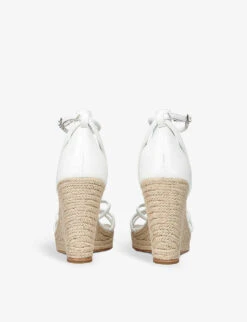 Paige Tami Knot-detail Leather Espadrille Wedge Sandals -Manolo Blahnik Store R04113174 WHITE ALT03