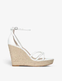 Paige Tami Knot-detail Leather Espadrille Wedge Sandals