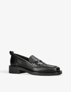 KG Kurt Geiger Myla Looped Leather Loafers 6 KG Kurt Geiger Myla Looped Leather Loafers -Manolo Blahnik Store R04116417 BLACK ALT02
