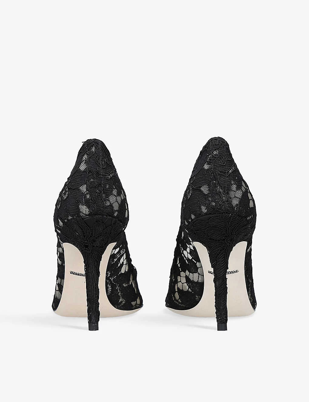 Dolce & Gabbana Bellucci Brooch-embellished Lace And Mesh Courts 4 Dolce & Gabbana Bellucci Brooch-embellished Lace And Mesh Courts - Image 4