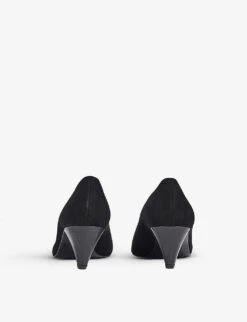 Zayla Cone-heel Suede Courts -Manolo Blahnik Store R04118193 BLABLACK ALT02