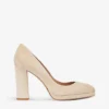 Serenity Block-heel Suede Platform Courts
