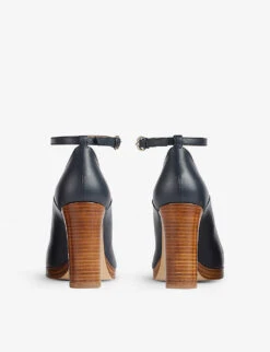 Raelynn Ankle-strap Leather Platform Shoes 5 Raelynn Ankle-strap Leather Platform Shoes -Manolo Blahnik Store R04118201 BLUNAVY ALT02