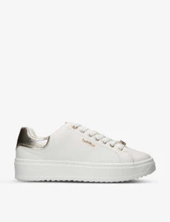 Carvela Dream Logo-embellished Faux-leather Low-top Trainers