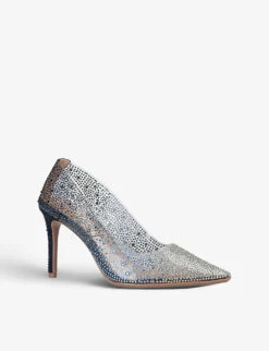Carvela Lovebird Crystal-embellished PVC Courts -Manolo Blahnik Store R04118876 NAVY ALT02
