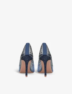 Carvela Lovebird Crystal-embellished PVC Courts -Manolo Blahnik Store R04118876 NAVY ALT03