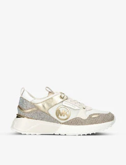 MICHAEL Michael Kors Theo Metallic Woven Trainers