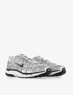 Nike P-6000 Low-top Mesh And Leather Trainers -Manolo Blahnik Store R04119146 WHITESILVERBLACK ALT02