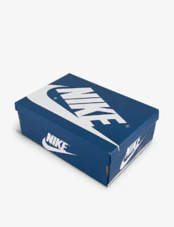 Nike Air Jordan 1 High Leather High-top Trainers -Manolo Blahnik Store R04119775 TRUEBLUEGREY ALT04