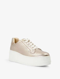 Dune Episode Flatform Leather Trainers -Manolo Blahnik Store R04122276 GOLDLEATHER ALT02