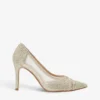 Dune Banks Textured-metallic Court Shoes