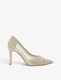 Dune Banks Textured-metallic Court Shoes