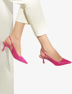 Dune Clip Pointed Faux-leather Court Shoes -Manolo Blahnik Store R04122424 PINKREPTILESYNTHETIC ALT04