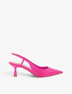 Dune Clip Pointed Faux-leather Court Shoes