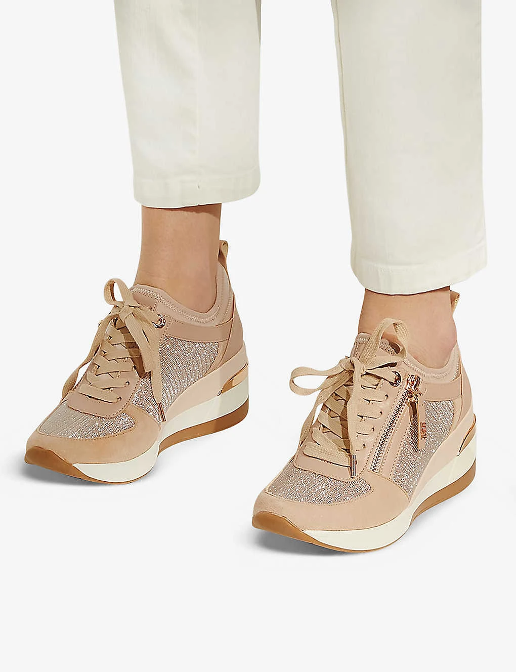 Dune Eilin Wedge Leather Trainers 5 Dune Eilin Wedge Leather Trainers - Image 5