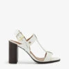 Dune Jacie T-bar Block-heel Leather Sandals