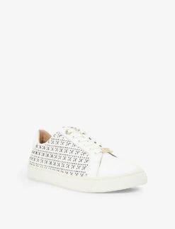 Dune Ease Laser-cut Low-top Faux-leather Low-top Trainers 7 Dune Ease Laser-cut Low-top Faux-leather Low-top Trainers -Manolo Blahnik Store R04123265 WHITELEATHER ALT02