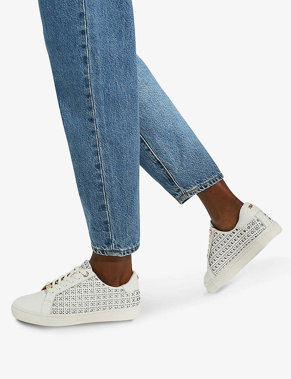 Dune Ease Laser-cut Low-top Faux-leather Low-top Trainers 5 Dune Ease Laser-cut Low-top Faux-leather Low-top Trainers - Image 5