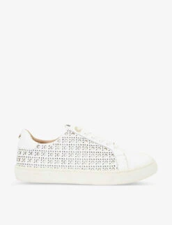 Dune Ease Laser-cut Low-top Faux-leather Low-top Trainers