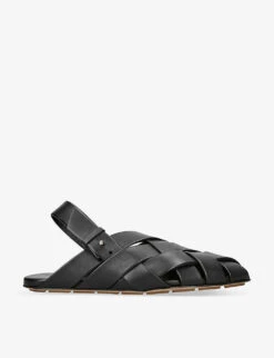 Bottega Veneta Intrecciato-weave Buckled Leather Sandals
