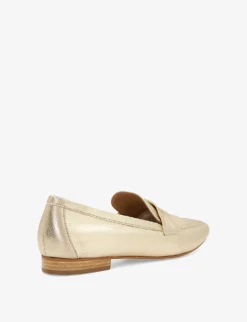 Dune Gianetta Padded-sole Leather Loafers -Manolo Blahnik Store R04125532 GOLDLEATHER ALT03