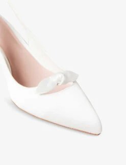 Ted Baker Tezzi Pointed-toe Satin Courts -Manolo Blahnik Store R04126371 IVORY ALT03