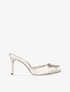 Sophia Webster Margaux Crystal-embellished Leather Heeled Mules
