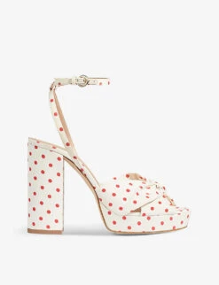Amanda Knotted Spot-textile Platform Sandals
