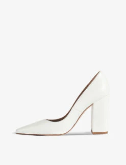 June Block-heel Leather Courts -Manolo Blahnik Store R04130231 WHIWHITE ALT02