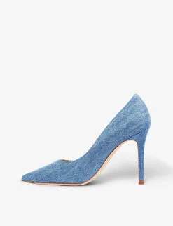 Fern Pointed-toe Denim Courts 6 Fern Pointed-toe Denim Courts -Manolo Blahnik Store R04130234 BLUBLUEDENIM ALT02