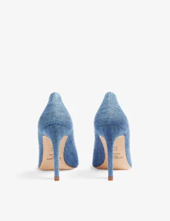 Fern Pointed-toe Denim Courts 7 Fern Pointed-toe Denim Courts -Manolo Blahnik Store R04130234 BLUBLUEDENIM ALT03