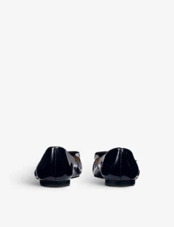 Devon Buckle Patent-leather Flats 7 Devon Buckle Patent-leather Flats -Manolo Blahnik Store R04130236 BLUNAVY ALT03