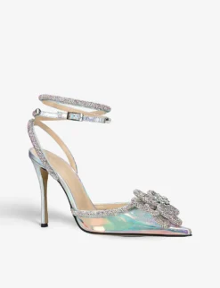 Crystal Flower 110 Satin Heeled Sandals -Manolo Blahnik Store R04131093 OTHER ALT02