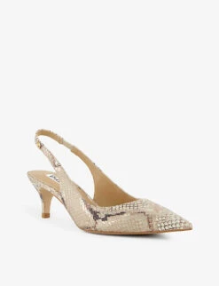 Dune Capitol Pointed-toe Snake-embossed Leather Slingback Courts -Manolo Blahnik Store R04131247 REPTILEPRINTLEATHER ALT02